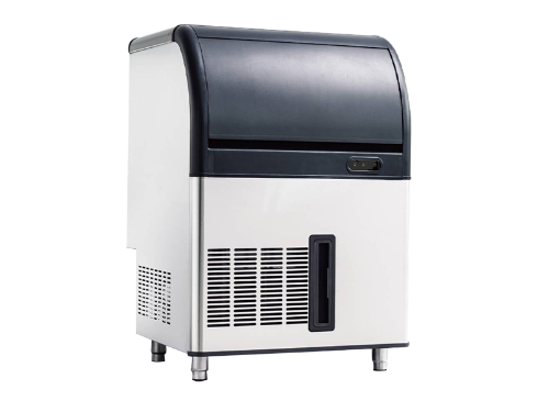 How do manufacturers address noise reduction in crescent ice machines used in noise-sensitive environments like hotels or healthcare facilities?